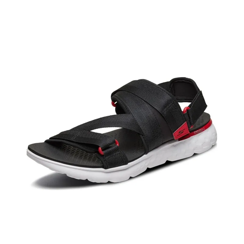 Skechers Velcro Outdoor Breathable Beach Sports Black Red Sandals-1
