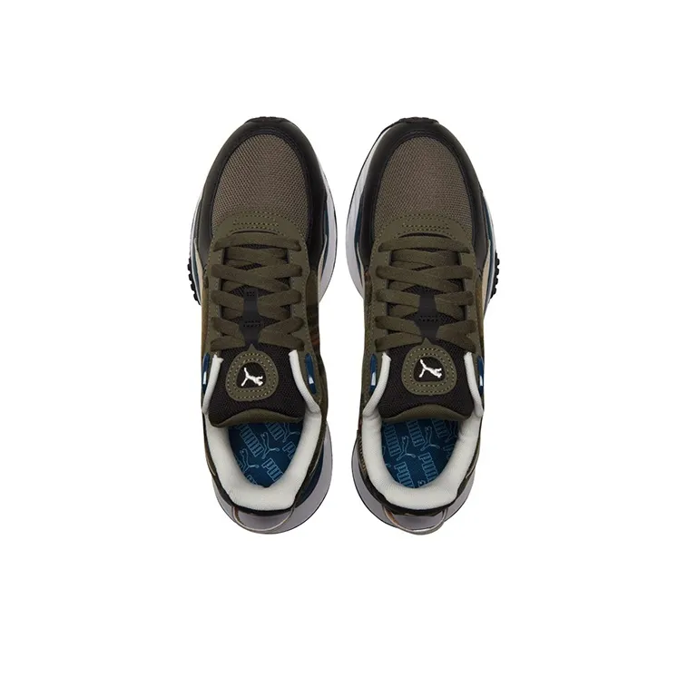 PUMA Wild Rider Flannel 'Green Blue'-3