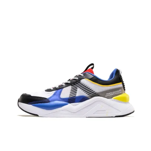 PEAK Running Shoes Men Low-Top Large White/Planetary Blue