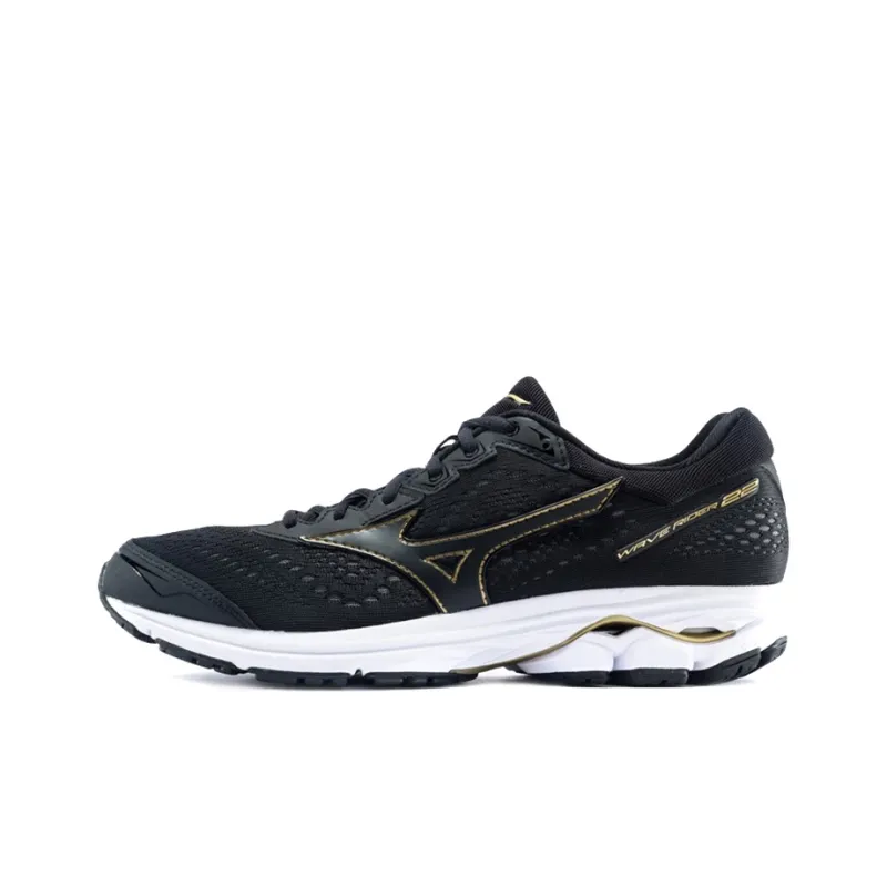 Mizuno Wave Rider 22 Running Shoes Unisex Low-Top Black/Gold-0