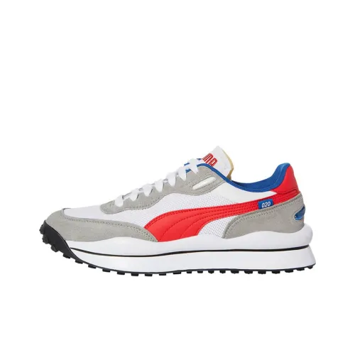 PUMA Style Rider Running Shoes Unisex Low-Top Gray/Red/Blue