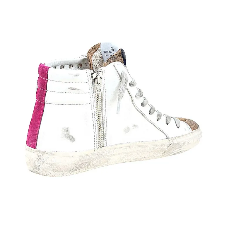 Golden Goose Slide Skateboard Shoes Women's High-Top White-2