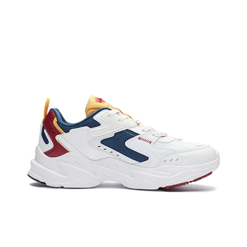 LiNing Shock Absorbers Low Top Running Shoes Men's White Blue-1