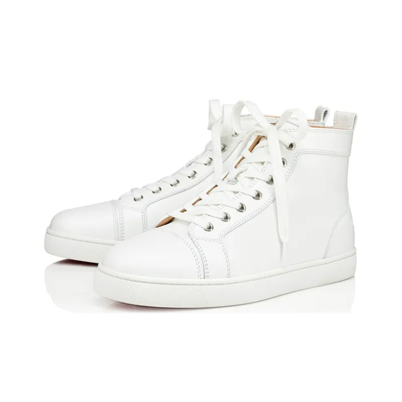 Christian Louboutin Louis Flat High White White-1