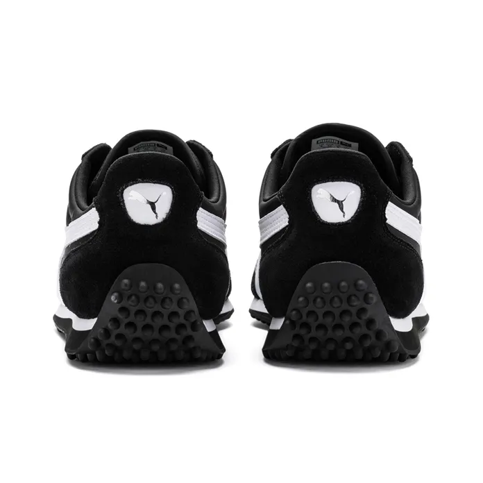 PUMA Whirlwind Classic Cushioning Anti-Slip Wear-Resistant Breathability Low-Top Running Shoes Men's Black White-3