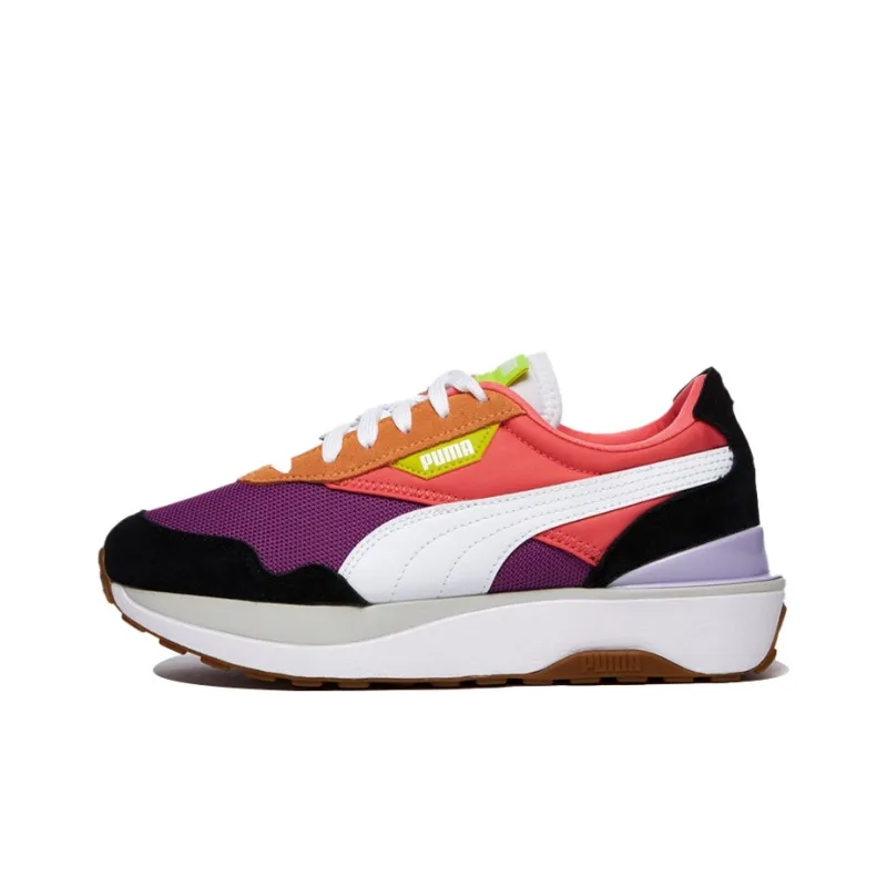 PUMA Cruise Rider Trainer Low-Top Running Shoes Women's Purple Pink White-0