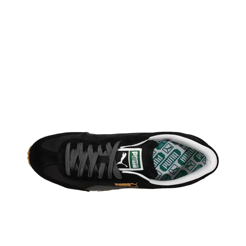 PUMA Whirlwind Classic Cushioning Anti-Slip Wear-Resistant Breathability Low-Top Running Shoes Men's Black Gray Color-1