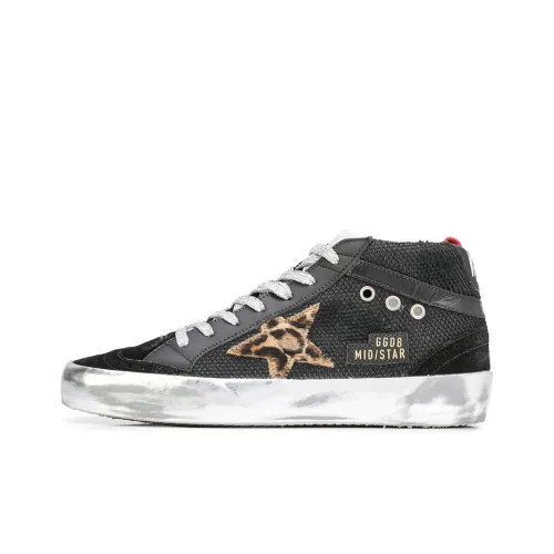 Golden Goose Mid Star Skateboard Shoes Women's Mid-Top Black