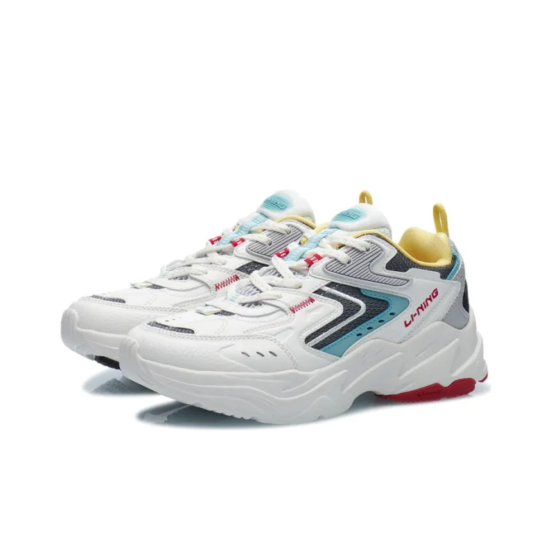 LiNing Spacetime Cushioning Low Top Running Shoes Women's White Gray-2