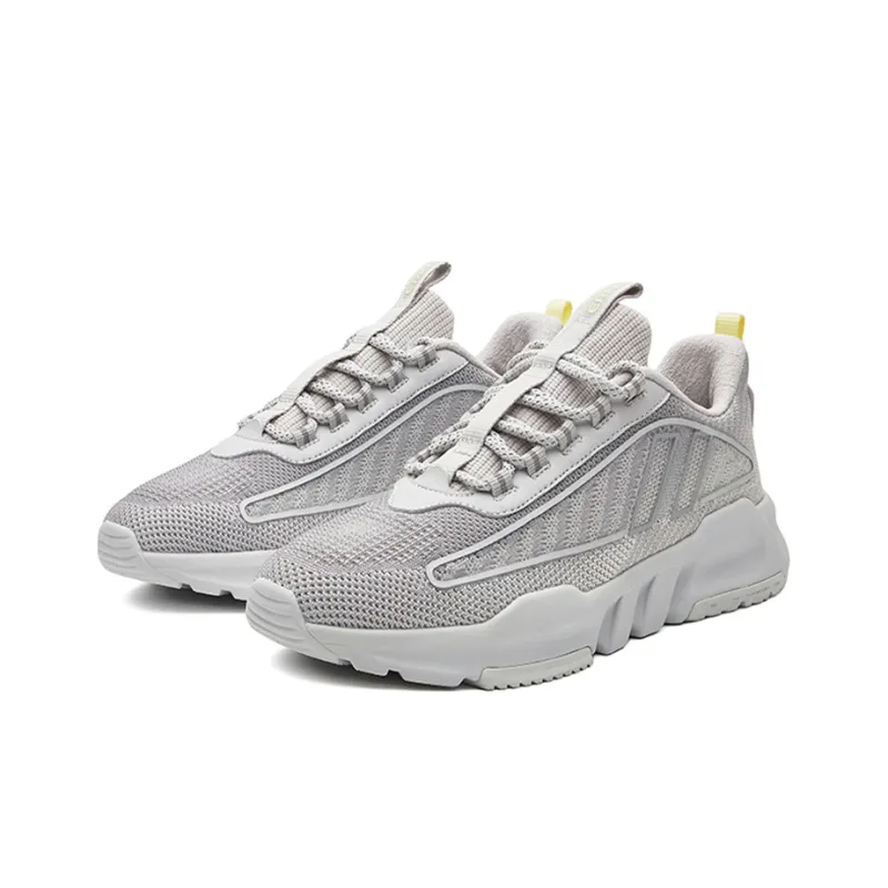 Erke Cushioning Anti-Slip Wear-Resistant Breathability Low-Top Running Shoes Women's Gray-1
