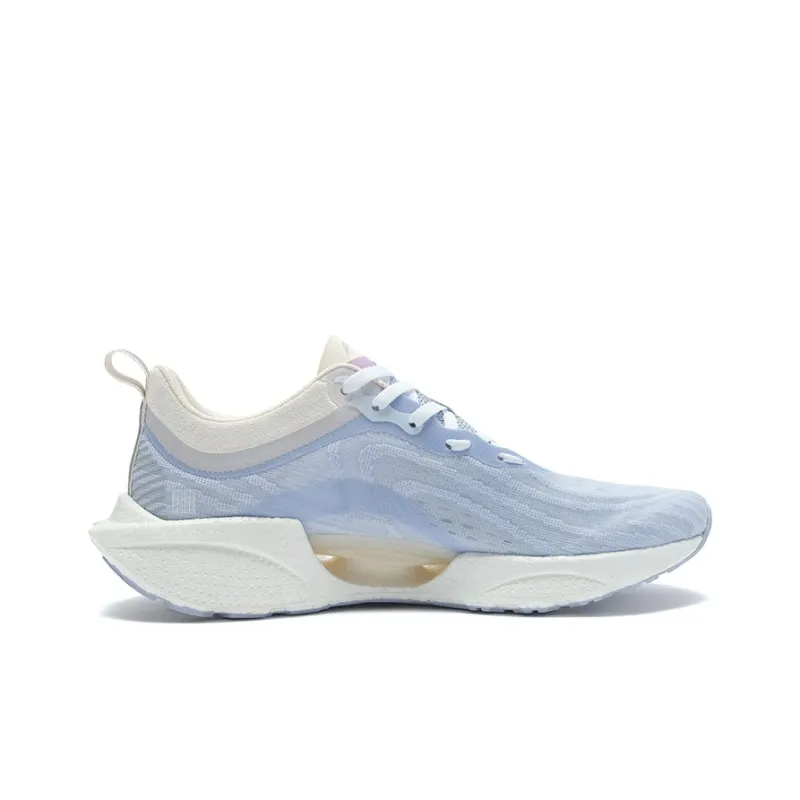 LiNing Super Light 18 Reflective Rebound Cushioned Breathable Slip Resistant Low Top Running Shoes Women's Blue Apricot-1
