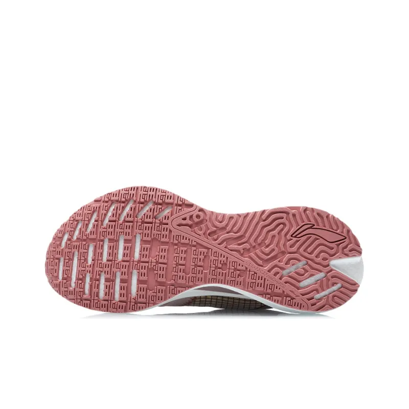 LiNing Jueying Essential Cushioning Breathable Low Top Running Shoes Women's Peach Orange Pink-4