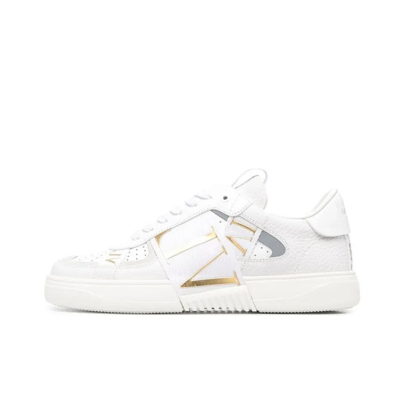Valentino VL7N GARAVANI Low Top Skateboard Shoes Women's White Gold-0