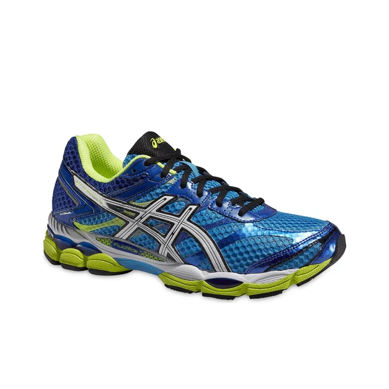 Asics Gel-Cumulus 16 Wear-Resistant Low-Top Running Shoes Unisex Blue Silver Yellow-1