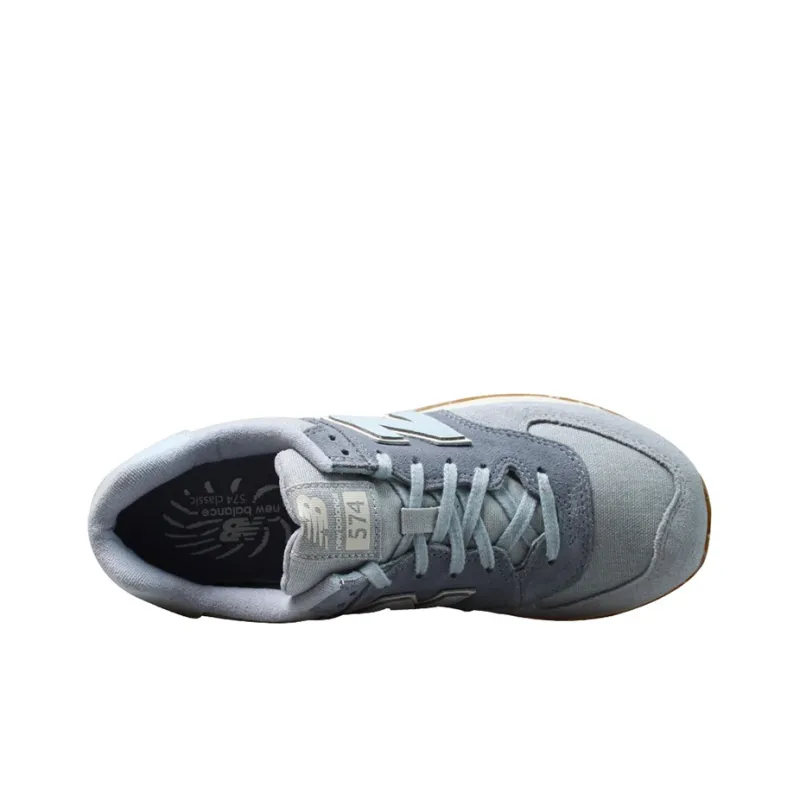New Balance NB 574 Running Shoes Unisex Low Top Light Blue/White/Brown-2