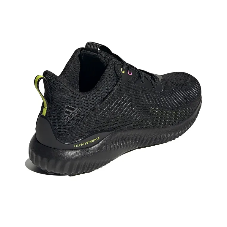 Adidas Alphabounce Ek Black Acid Yellow-3