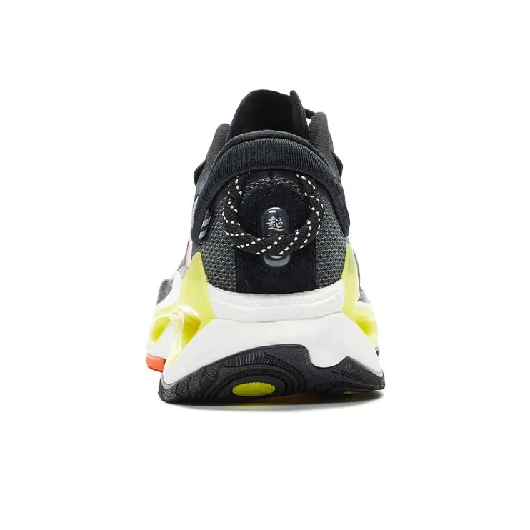 LiNing Exceed Infinity Running Shoes Men Low Top Black/White/Yellow-3