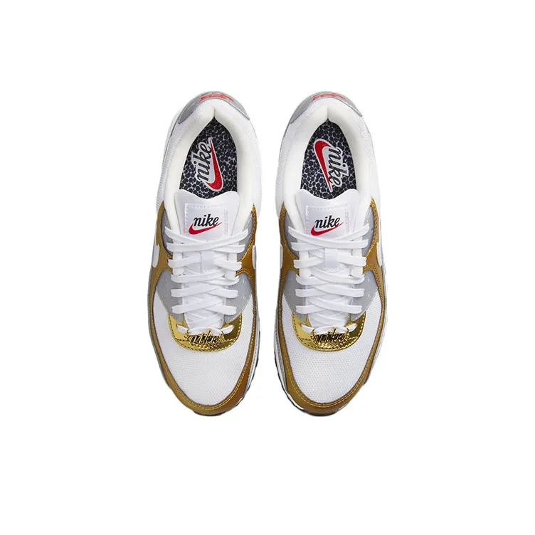 Nike Air Max 90 Se White Metallic Gold Women's-3