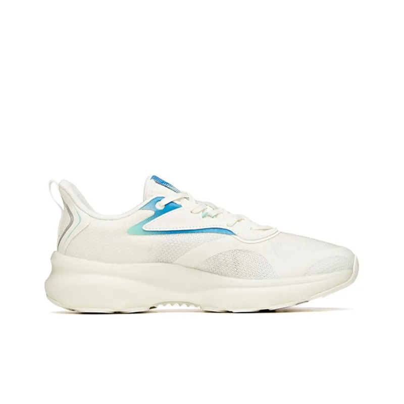 Anta Cushioned Slip-Resistant Abrasion-Resistant Breathable Low-Top Running Shoes Men's White Blue-1