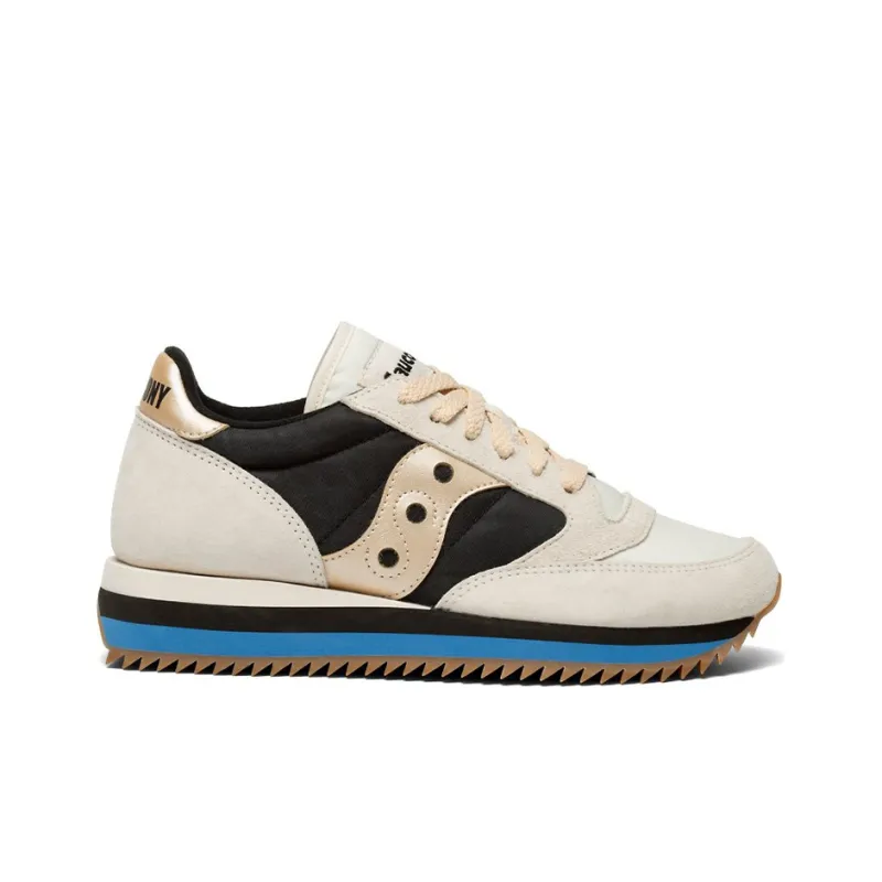 Saucony Jazz Triple Running Shoes Women's Low-Top White/Black/Blue/Gold-1