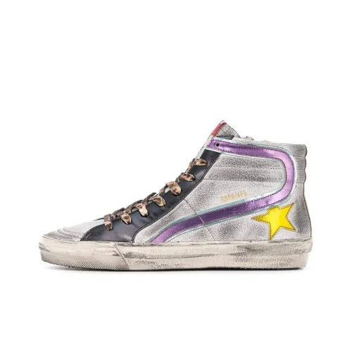 Golden Goose Slide Skateboard Shoes Women's High-Top Multicolor