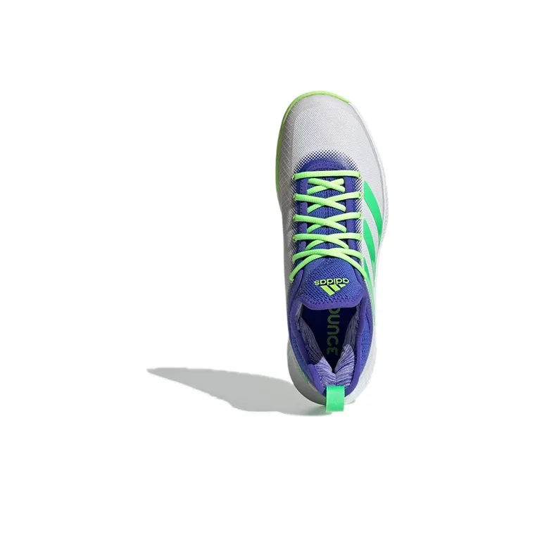Adidas ULT Multicourt Wear-Resistant Low-Top Tennis Shoes Men's White Blue Green-4