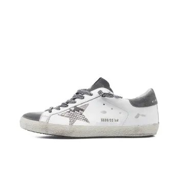 Golden Goose Super Star Stylish Skateboarding Shoes Men's Gray White