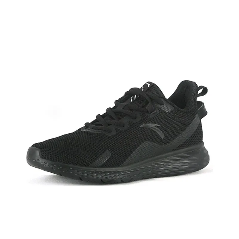 Anta Rebound Cushioning Breathable Wear-Resistant Slip-Resistant Low-Top Running Shoes Men's Black-2