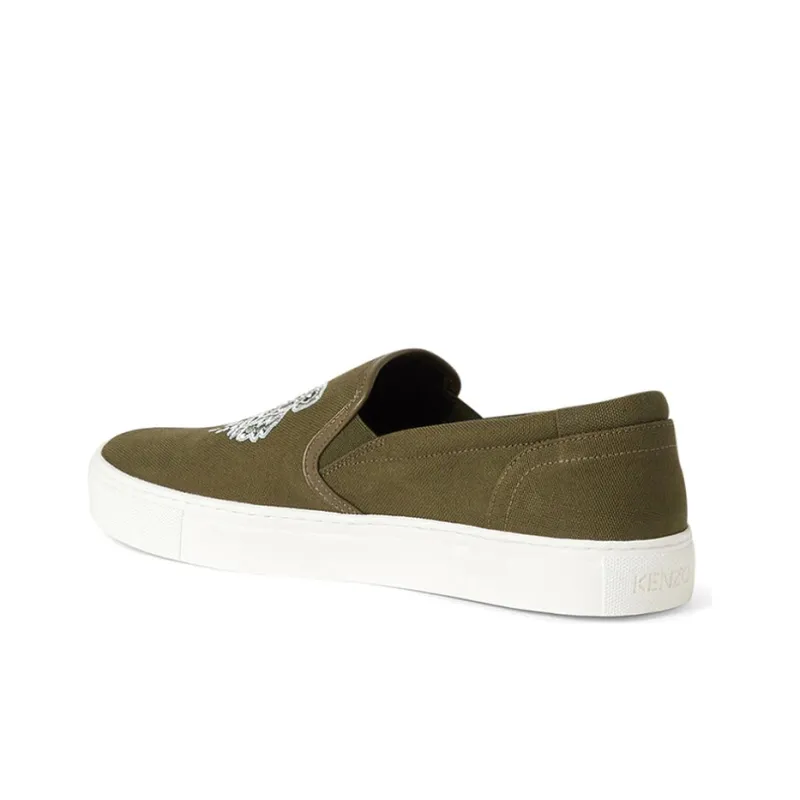 KENZO K-Skate Tiger Stylish Skateboarding Shoes Men's Army Green-2