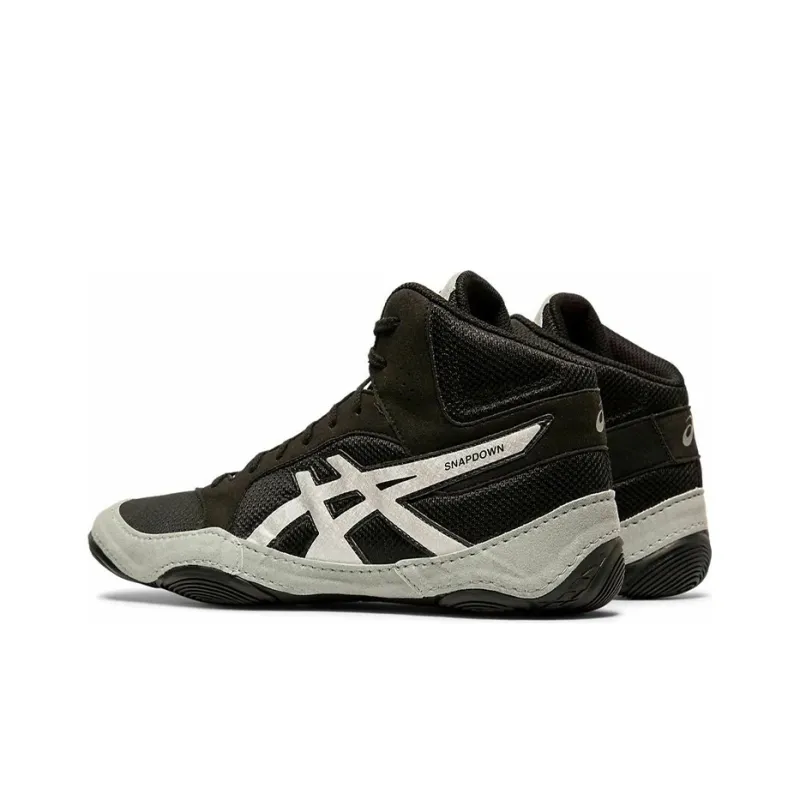 Asics Snapdown 2 Anti Slip Wear Resistant Mid Top Running Shoes Men's Black White 2E Width-3