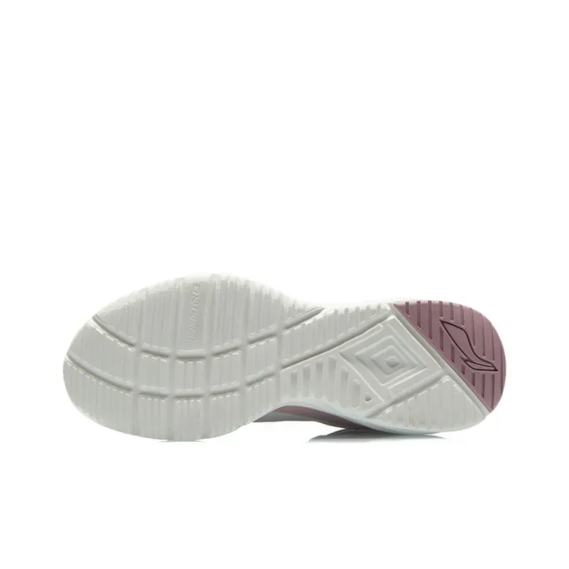 LiNing Durable Cushioning Low-Top Running Shoes Women's Light Purple Pink-4