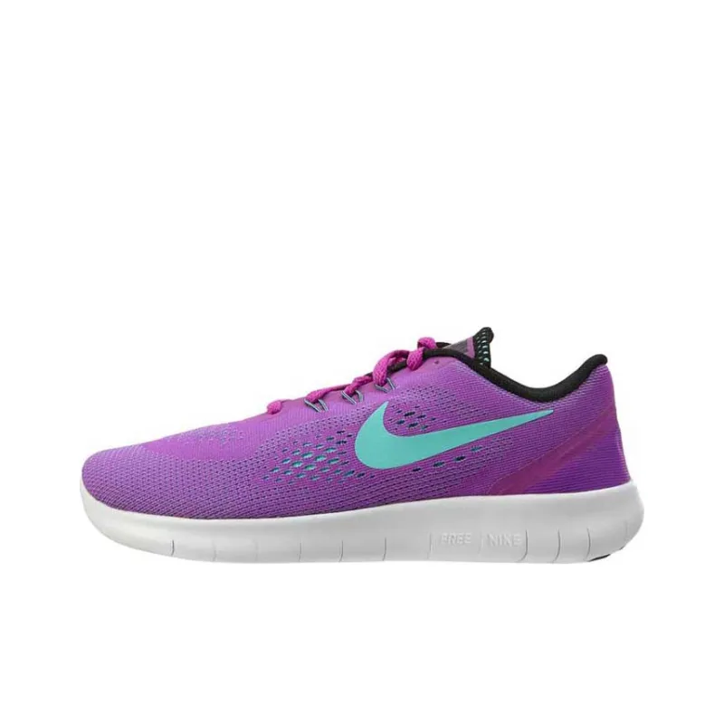 Nike Free RN Cushioning Anti-Slip And Wear-Resistant Low-Top Running Shoes GS Purple-0