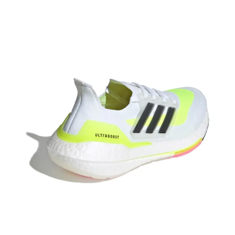Adidas Ultra Boost 21 White Solar Green Women's-3