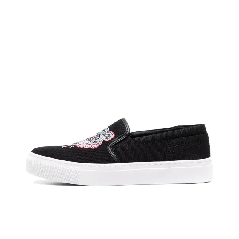 KENZO Low Top Stylish Skateboarding Shoes Women's Black-0