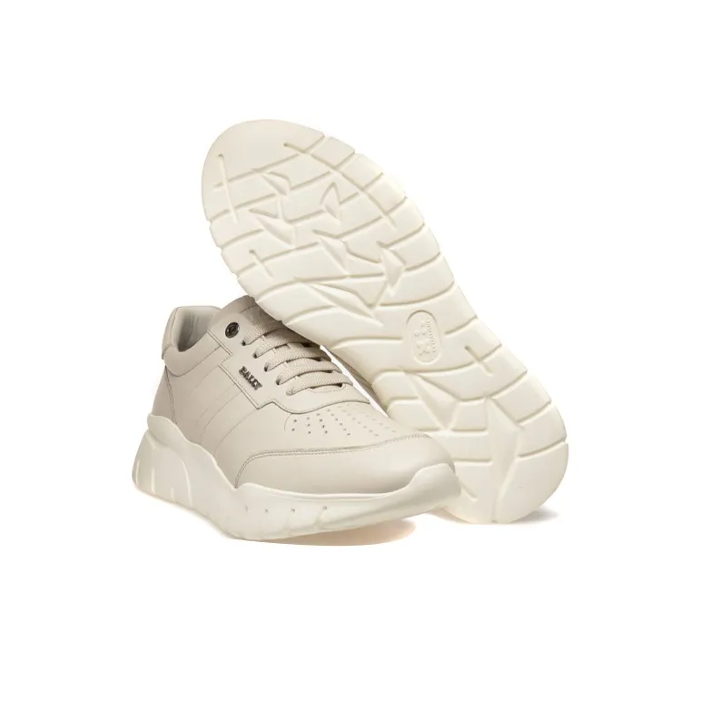 BALLY Running Shoes Men Low Top Gray White-4