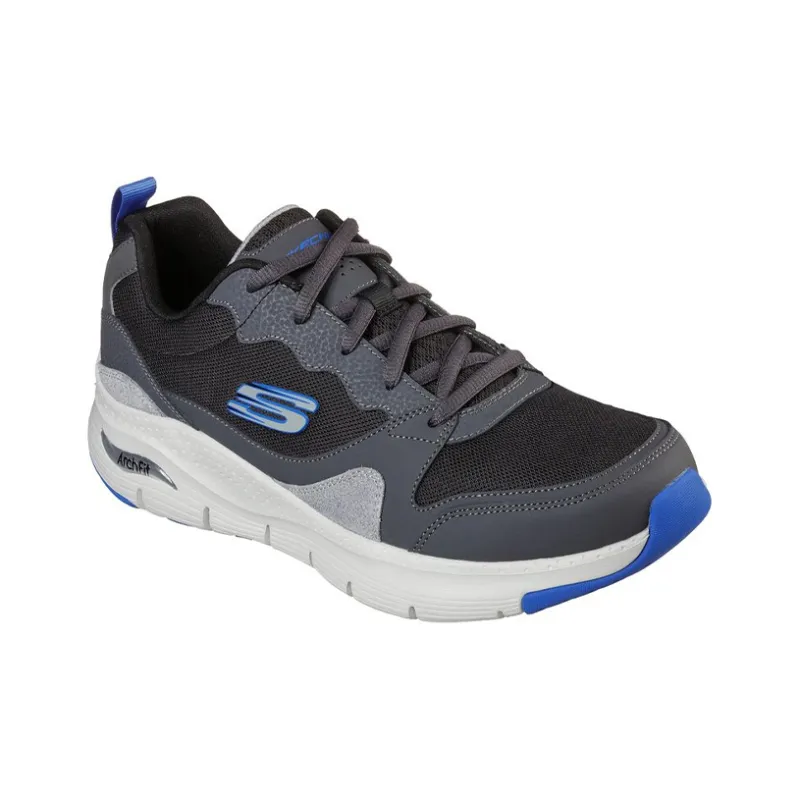 Skechers Arch Fit Cushioning, Slip Resistant, And Abrasion Resistant Low Top Running Shoes Men's Black Gray-2