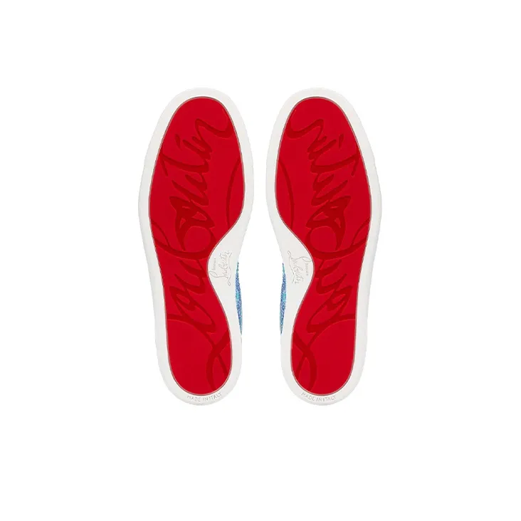 Christian Louboutin Skateboard Shoes Women's Low Top Blue-3