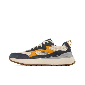 Skechers Heminger Cushioning Anti Slip And Wear Resistant Low Top Casual Running Shoes Men's Blue Yellow