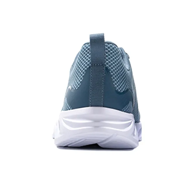 XTEP Feather Cushioning Breathable Lightweight Abrasion Resistant Slip Resistant Low Top Running Shoes Men's Gray Blue-3