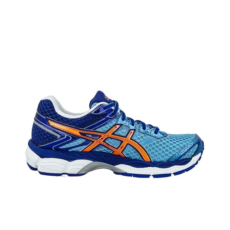 Asics Gel-Cumulus 16 Wear-resistant And Lightweight Low-Top Running Shoes Women's Blue Orange-1