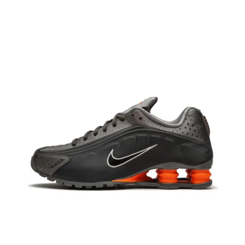 Nike Shox R4 Running Shoes Men Low-Top Gray/Orange