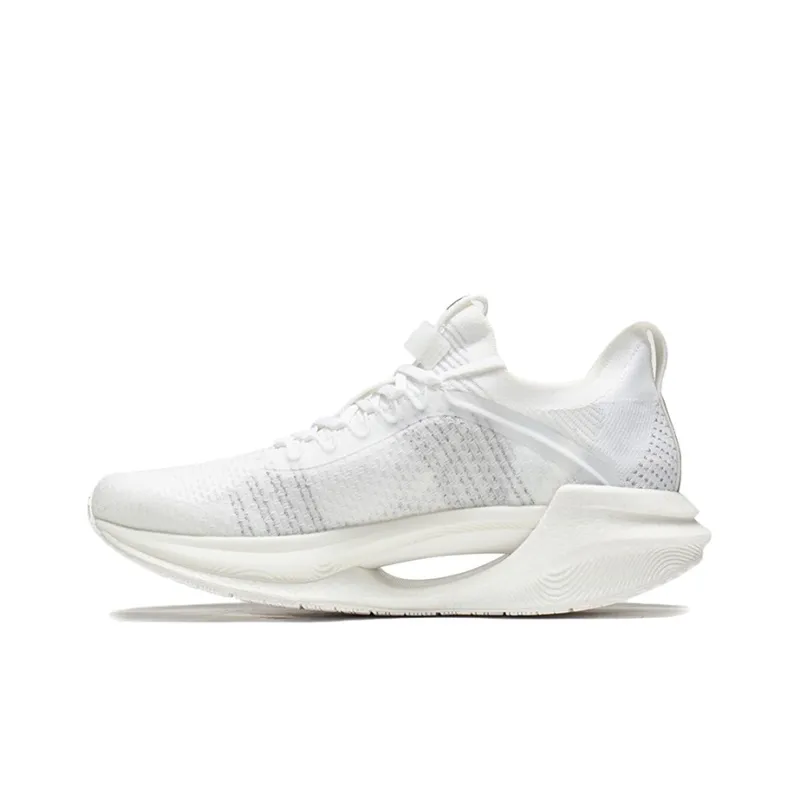 LiNing Jueying Essential Cushioning Anti Slip And Wear Resistant Breathable Rebound Low Top Running Shoes Men's White-0