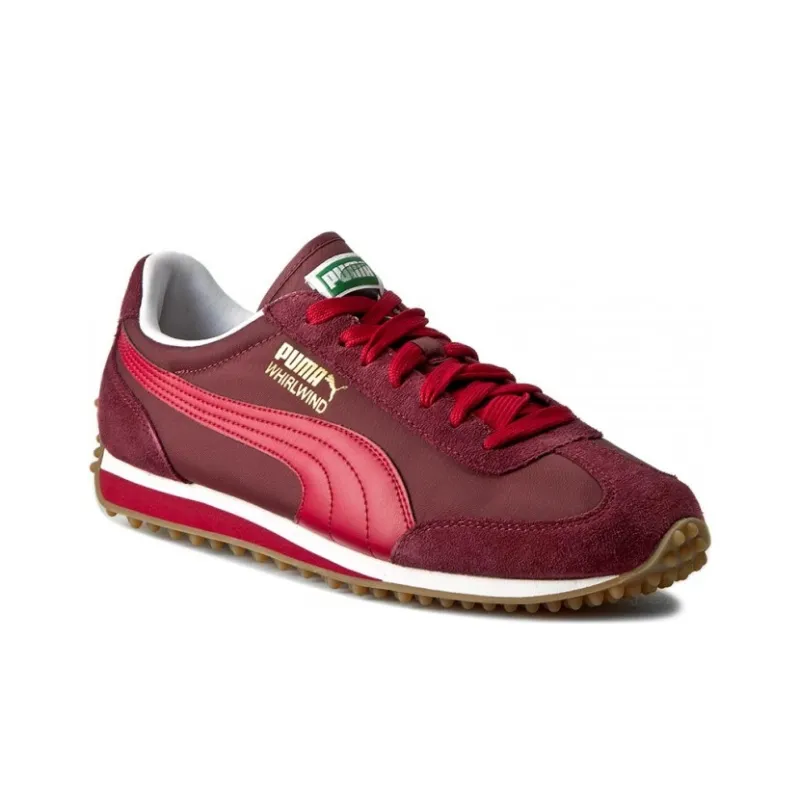 PUMA Whirlwind Classic Cushioning Anti-Slip Wear-Resistant Breathability Low-Top Running West Men's Red-1
