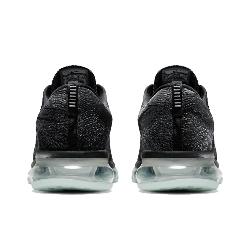 Nike Air Max Flyknit Cushioning Anti Slip And Wear Resistant Low Top Running Shoes Men's Black-4