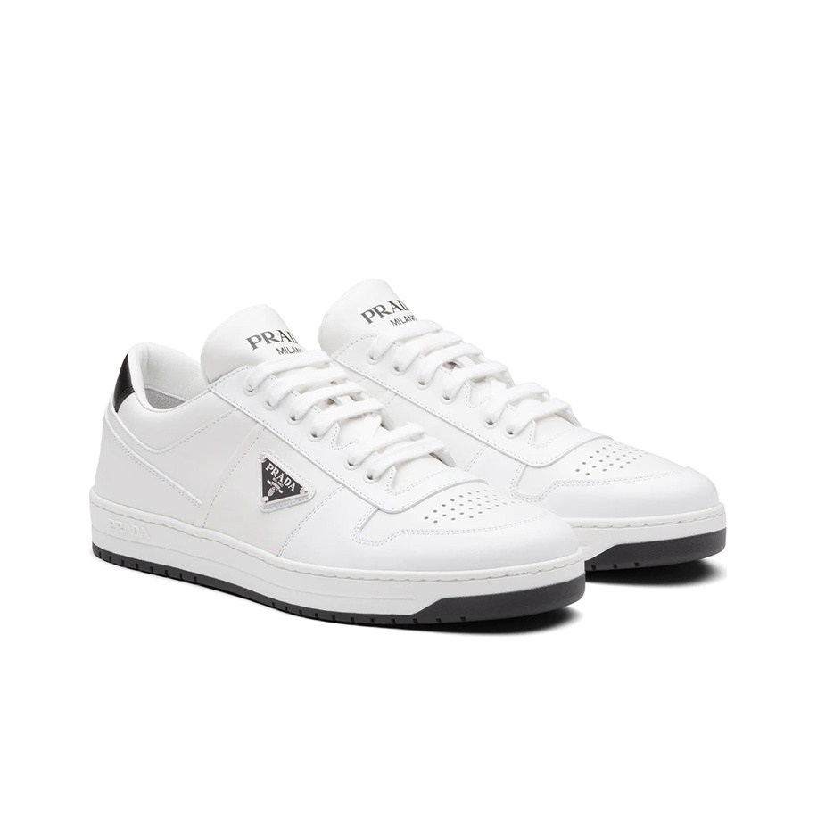 24AW new/PRADA プラットフォームスニーカー Sneakers White White Downtown Bold Leather Sneakers | PRADA
