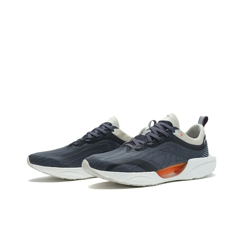 LiNing Super Light 18 Low Top Running Shoes Men's Gray White Orange-2