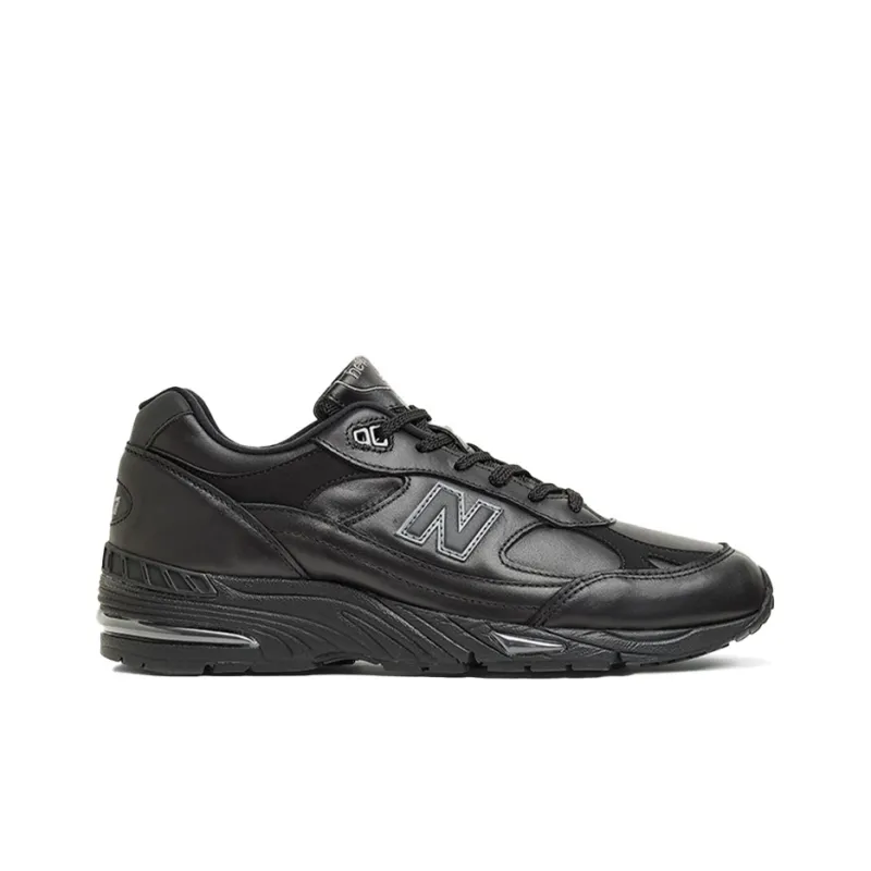 New Balance 991 Leather Black Grey Women's-1