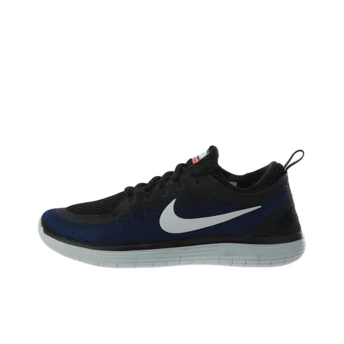 Nike Free Rn Distance 2 Black White-Deep Royal Blue