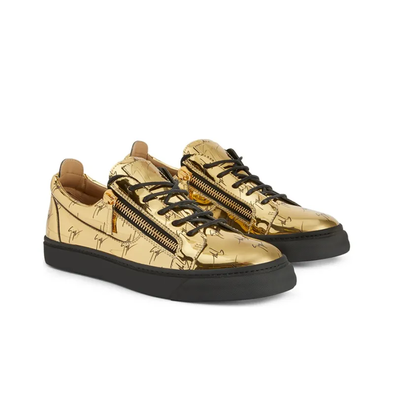 Giuseppe Zanotti Frankie Logo Metallic Sneakers-2