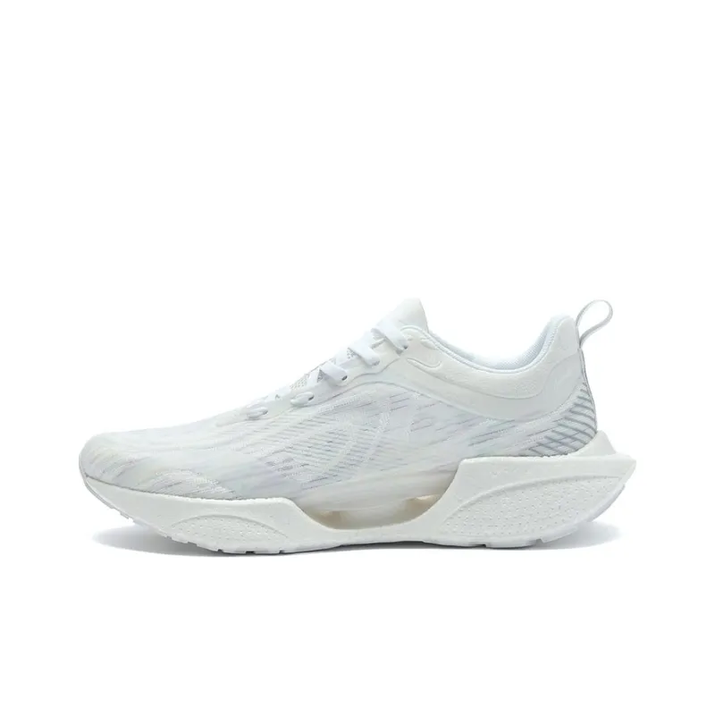 LiNing Super Light 18 Cushioning, Breathable, Slip Resistant Low Top Running Shoes Women's Standard White-0